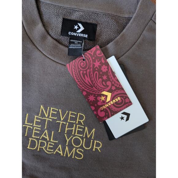 Converse x Willy Wonka Never Let Them Steal Your Dreams Crewneck Pullover S NWT - Picture 3 of 10